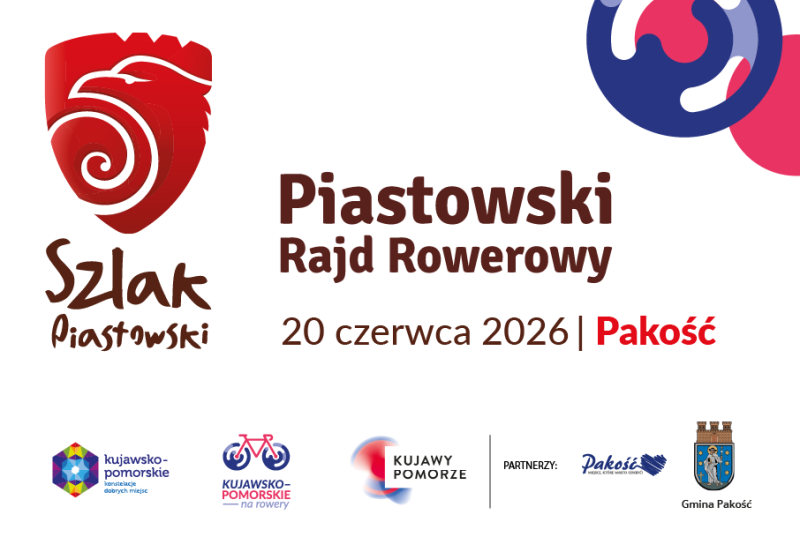 Piastowski Rajd Rowerowy rusza z zapisami! Odkryj rowerową Pakość i okolice